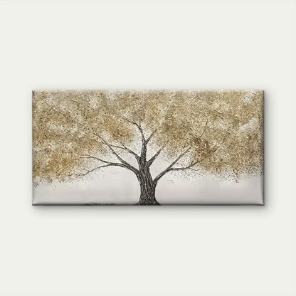 Modern Abstract Tree Golden Wall Art Canvas Office Home Room Framed 120x60cm