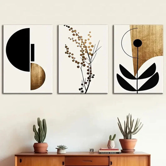 3pcs cloth and poster, simple and stylish Metal Print Ready to Hang Art