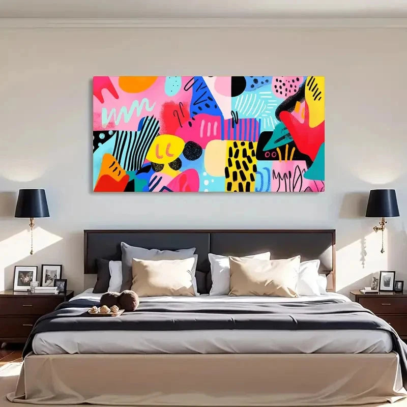 Modern Paintings Abstract Modern Wall Art Canvas Office Home Room Framed 120x60cm - Bella Home Decor
