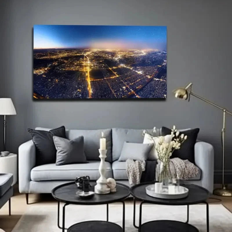 Night Modern & Bohemian Wall Art Canvas Office Home Room Framed 120x60cm