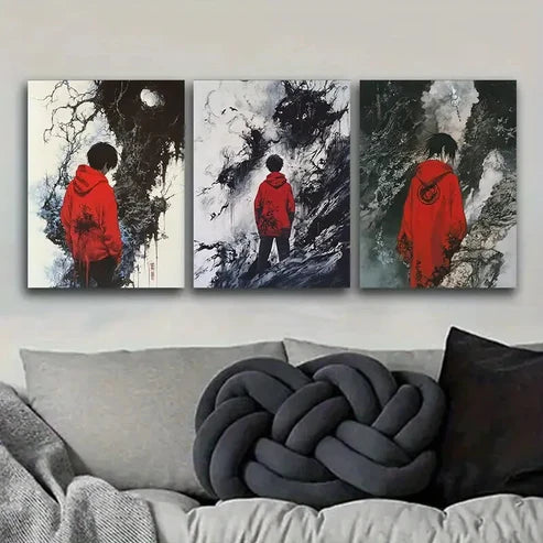3pcs Dark Lord of hell (4) Wall Art Set Canvas Unframed - High Quality Print 100% Australian Made Wall Canvas - Bella Home Decor
