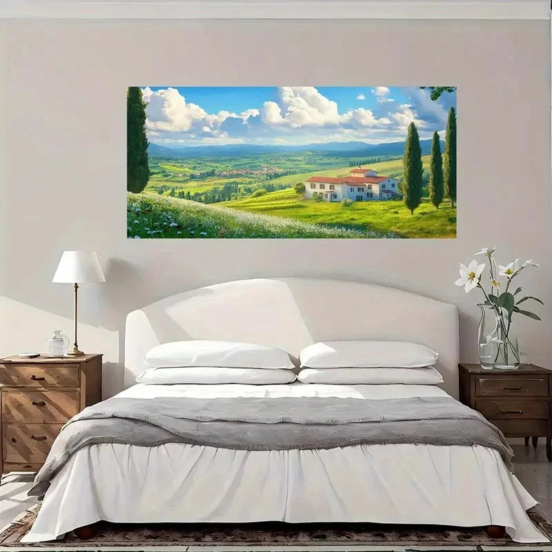 Rustic Farmhouse Wall Art Canvas Office Home Room Framed 120x60cm