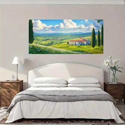 Rustic Farmhouse Wall Art Canvas Office Home Room Framed 120x60cm