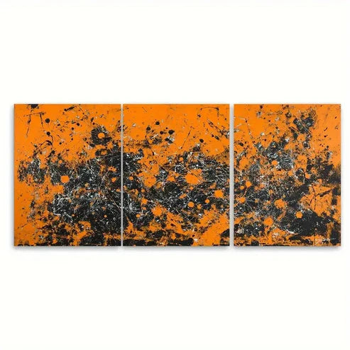 3pcs Jackson Pollock Abstract Painting Design Wall Art Canvas Unframed - High Quality Print 100% Australian Made Wall Canvas