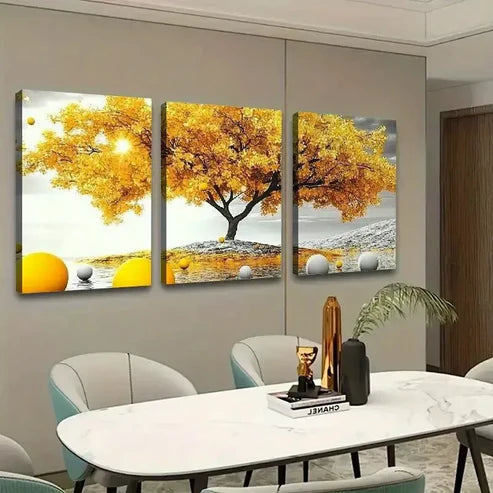 3pcs Elegant Breathtaking Nature Leaf Art Set Canvas Unframed - High Quality Print 100% Australian Made Wall Canvas