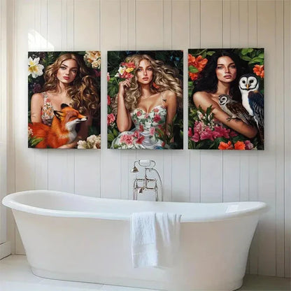 3pcs Enchanting Nature and Beauty Floral Perfect Wall Art Canvas Unframed - High Quality Print 100% Australian Made Wall Canvas