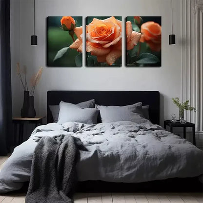3pcs Elegant And Attractive Roses Wall Art Set Canvas Unframed - High Quality Print 100% Australian Made Wall Canvas