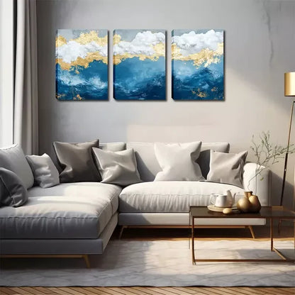 3pcs Good-Looking Artwork, Abstract Patterns Wall Art Set Canvas Framed 60x90cm - High Quality Print 100% Australian Made Wall Canvas Ready to Hang - Bella Home Decor