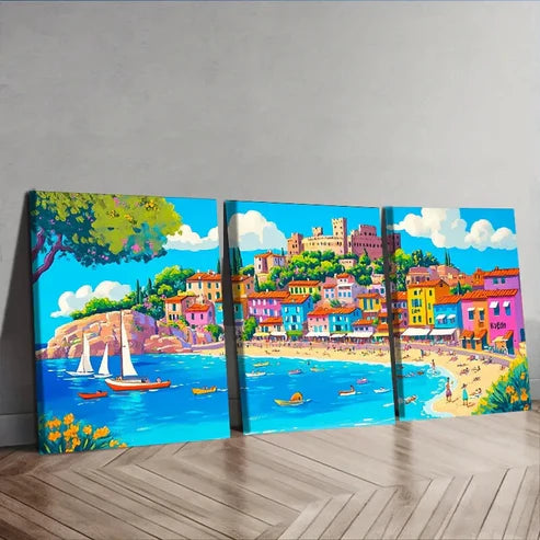 3pcs Rusty Metal Girl Modern & Elegant Wall Art Set Canvas Unframed - High Quality Print 100% Australian Made Wall Canvas