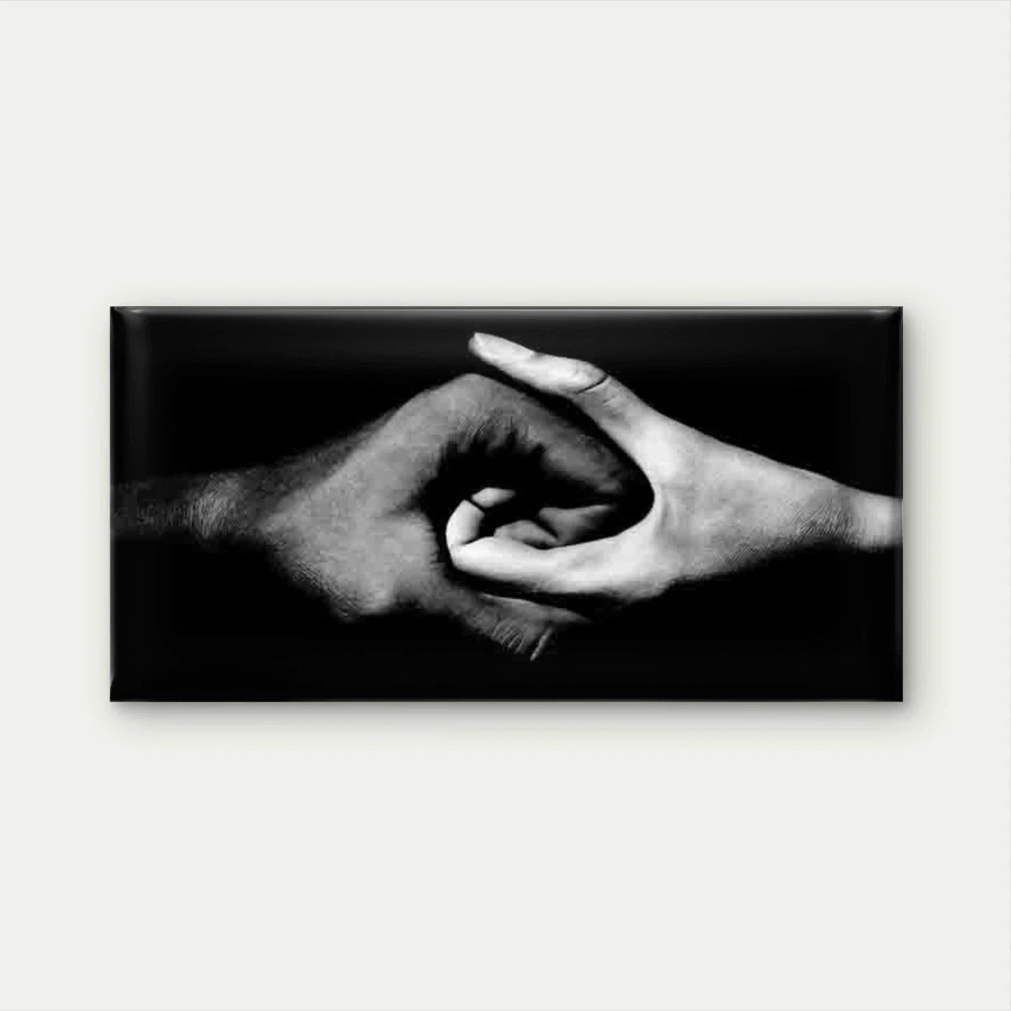 Black and White Hands Wall Art Canvas Office Home Room Framed 120x60cm