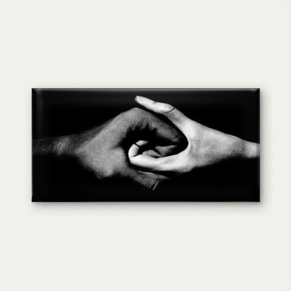 Black and White Hands Wall Art Canvas Office Home Room Framed 120x60cm