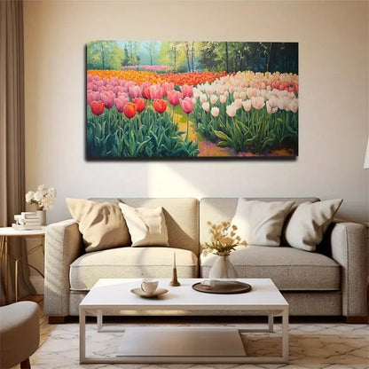 A Winding Path Through The Flow Wall Art Canvas Office Home Room Framed 120x60cm