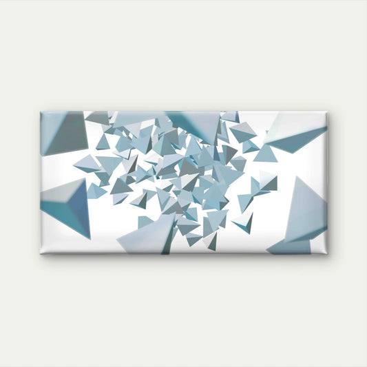 Abstract Triangle 3D Illustrati Wall Art Canvas Office Home Room Framed 120x60cm