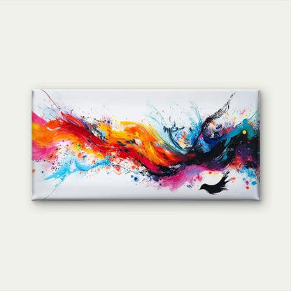 Vibrant Colorful Abstract Wall Art Canvas Office Home Room Framed 120x60cm
