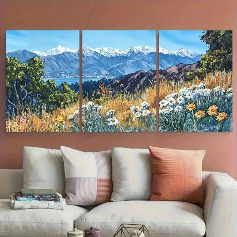3pcs San Francisco Peaks Travel Metal Print Ready to Hang Art - Bella Home Decor