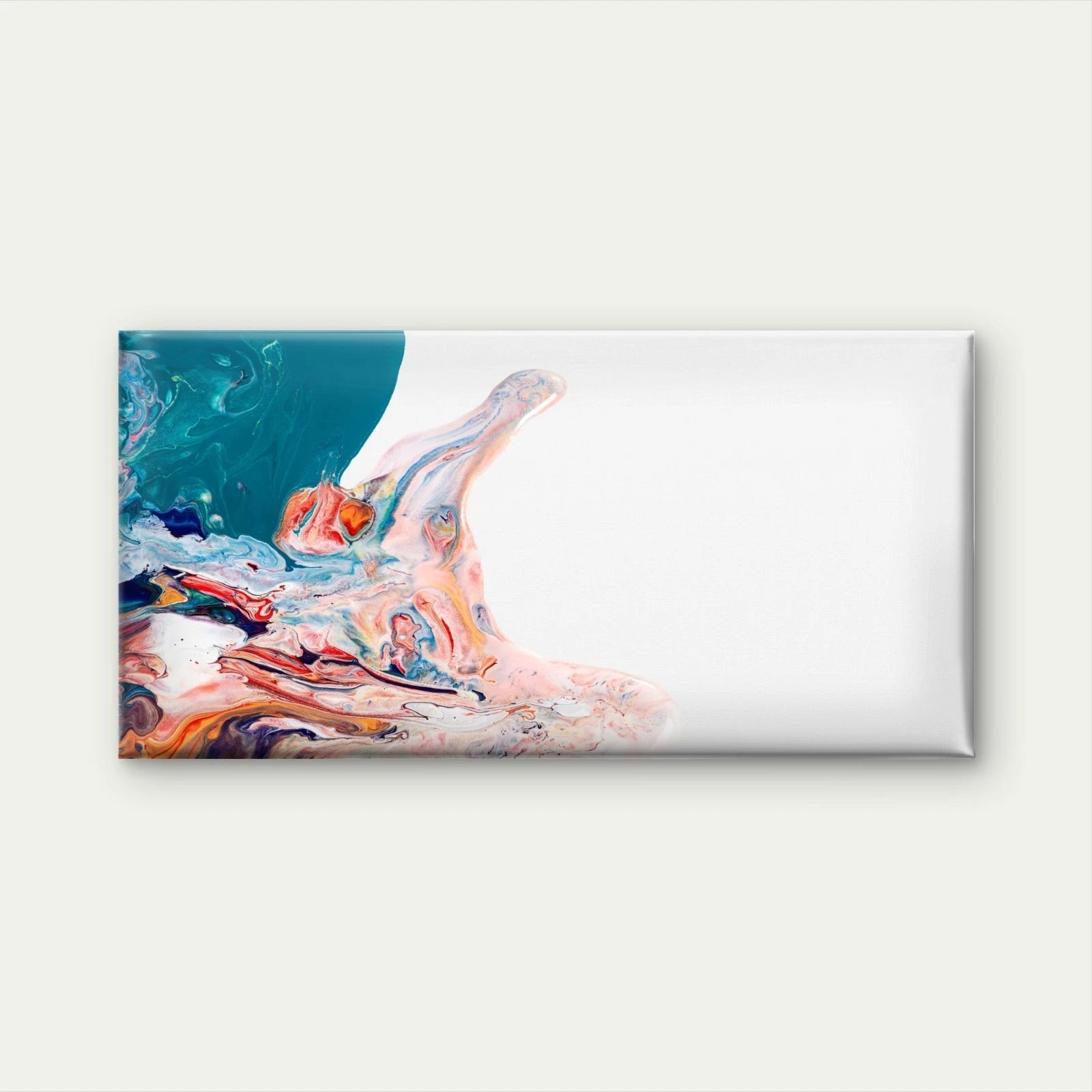 Colorful Liquid Marble Wall Art Canvas Office Home Room Framed 120x60cm - Bella Home Decor