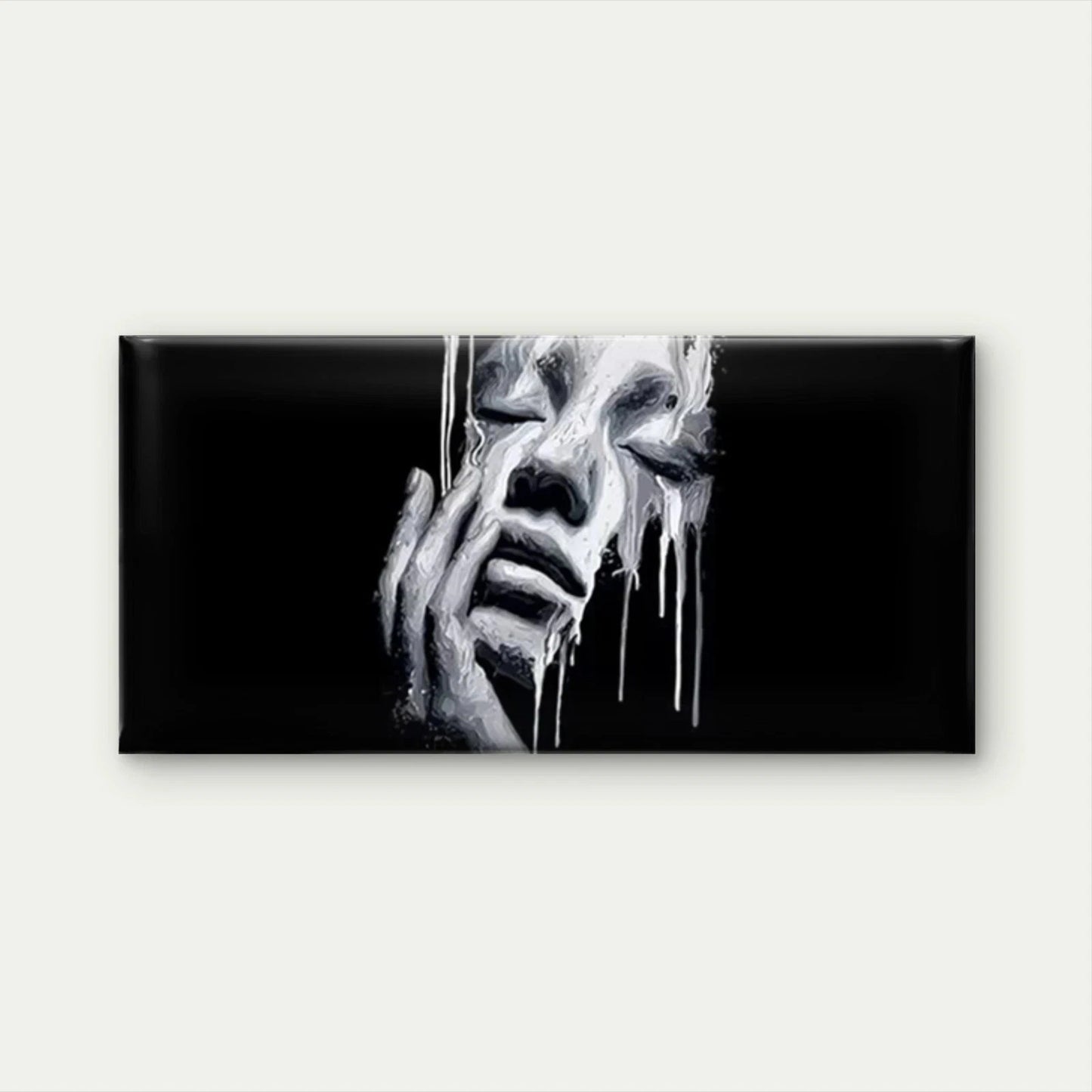 Black & White Abstract Wall Art Canvas Office Home Room Framed 120x60cm