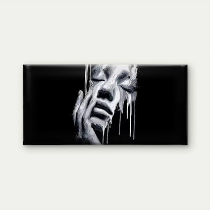 Black & White Abstract Wall Art Canvas Office Home Room Framed 120x60cm