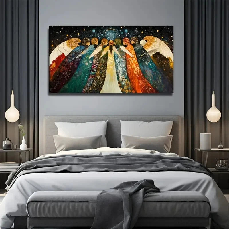 Abstract Dream Angel Wall Art Canvas Office Home Room Framed 120x60cm