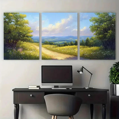 3pcs Invitation Impressionist Painting Landscape Wall Art Canvas Unframed - High Quality Print 100% Australian Made Wall Canvas