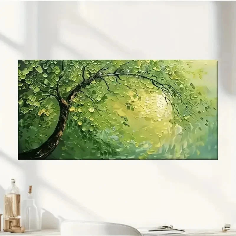Leafy Tree Nature Perfect Wall Art Canvas Office Home Room Framed 120x60cm