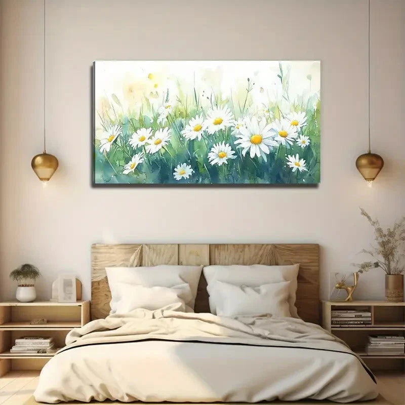 Fun White Mums Nature Suitable Wall Art Canvas Office Home Room Framed 120x60cm