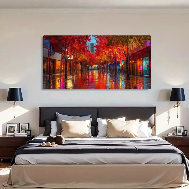 Seasonal Spring & Fall Wall Art Canvas Office Home Room Framed 120x60cm - Bella Home Decor