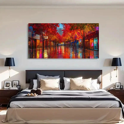 Seasonal Spring & Fall Wall Art Canvas Office Home Room Framed 120x60cm - Bella Home Decor