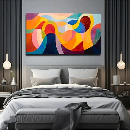 Vibrant Abstract Modern Décor Wall Art Canvas Office Home Room Framed 120x60cm