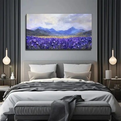 Lavender World Suitable Wall Art Canvas Office Home Room Framed 120x60cm