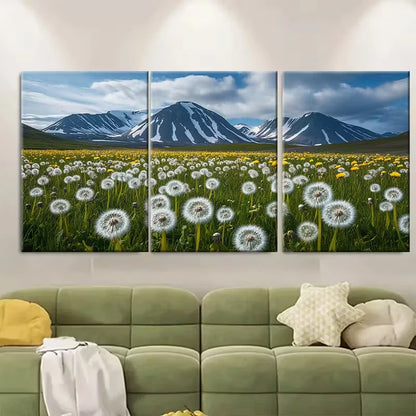 3pcs Spitsbergen Mountain Metal Print Ready to Hang Art