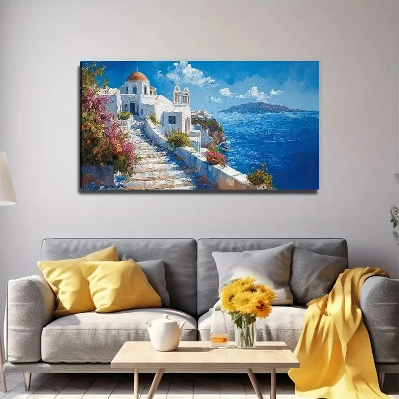 Island Scenery Modern Wall Art Canvas Office Home Room Framed 120x60cm
