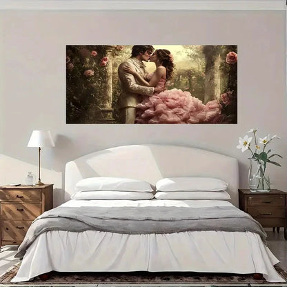 Romantic Wedding Kiss Wall Art Canvas Office Home Room Framed 120x60cm