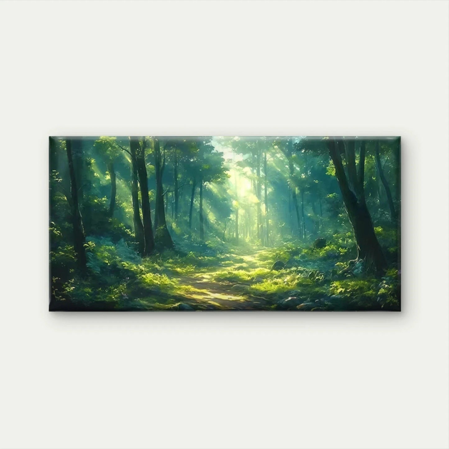 Sunlit Tree Landscape Wall Art Canvas Office Home Room Framed 120x60cm