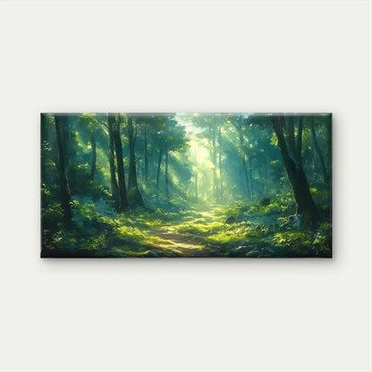 Sunlit Tree Landscape Wall Art Canvas Office Home Room Framed 120x60cm