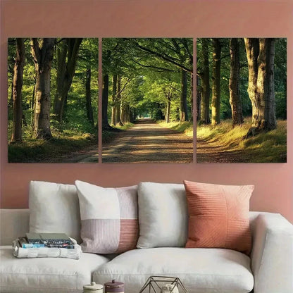 3pcs Burnham Beeches Buckinghamshire Travel Metal Print Ready to Hang Art - Bella Home Decor