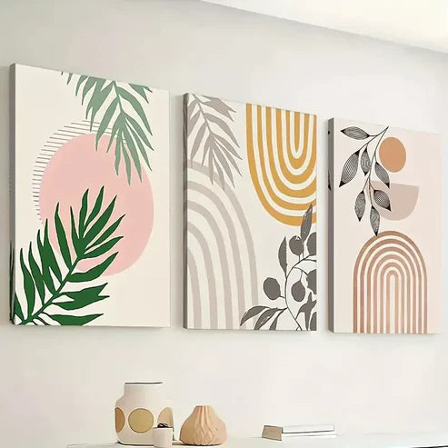 3pcs modern geometric decoration, bohemian style Wall Art Canvas Unframed - High Quality Print 100% Australian Made Wall Canvas
