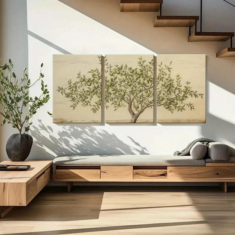 3pcs Lemon Tree Vintage Botanical Illustration Metal Print Ready to Hang Art