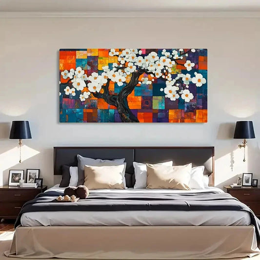 Minimalist Floral & Geometric Wall Art Canvas Office Home Room Framed 120x60cm