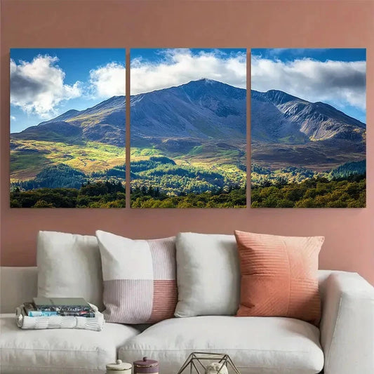 3pcs Whinlatter Forest Mountain Grisedale Metal Print Ready to Hang Art