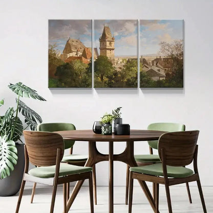 3pcs European Vintage Architecture Scenery Metal Print Ready to Hang Art - Bella Home Decor
