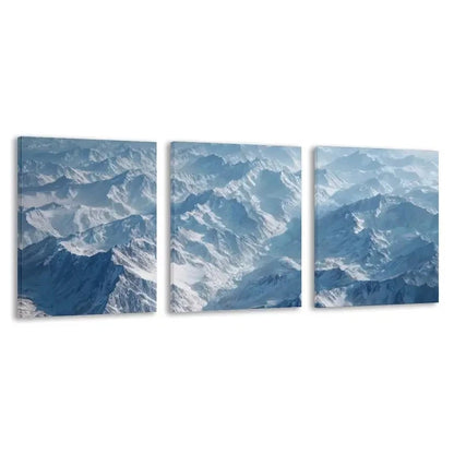 3pcs Mount Everest Mountains Sharp Peaks   Wall Art Set Canvas Framed 40x60cm - High Quality Print 100% Australian Made Wall Canvas Ready to Hang