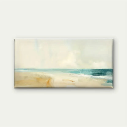 Beach Scenes Waves Sand Sky Wall Art Canvas Office Home Room Framed 120x60cm