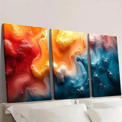 3pcs Abstract Swirl for  for galaxy  TY  Wall Art Set Canvas Framed 60x90cm - High Quality Print 100% Australian Made Wall Canvas Ready to Hang - Bella Home Decor