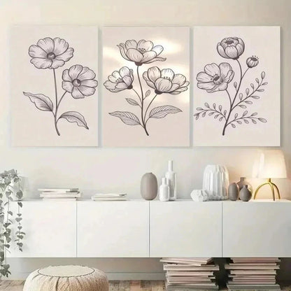 3pcs Magnolia Flowers Canvas Wall Art Set Canvas Framed 60x90cm - High Quality Print 100% Australian Made Wall Canvas Ready to Hang