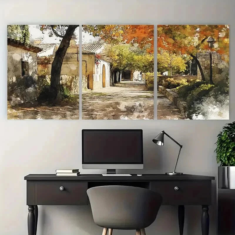 3pcs Le Hospitalet de Llobregat Spain Travel Metal Print Ready to Hang Art - Bella Home Decor