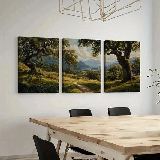 3pcs Serene Mountain & Forest Landscape Wall Art Set Canvas Framed 60x90cm - High Quality Print 100% Australian Made Wall Canvas Ready to Hang