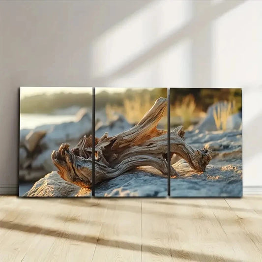 3pcs Modern Beach Landscape Wall Art Set Canvas Framed 40x60cm - High Quality Print 100% Australian Made Wall Canvas Ready to Hang