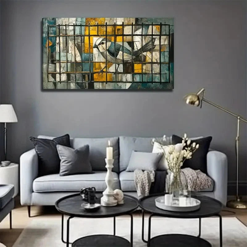 Modern Landscape Theme Wall Art Canvas Office Home Room Framed 120x60cm