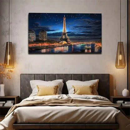 Featuring The Towering Eiffel Wall Art Canvas Office Home Room Framed 120x60cm